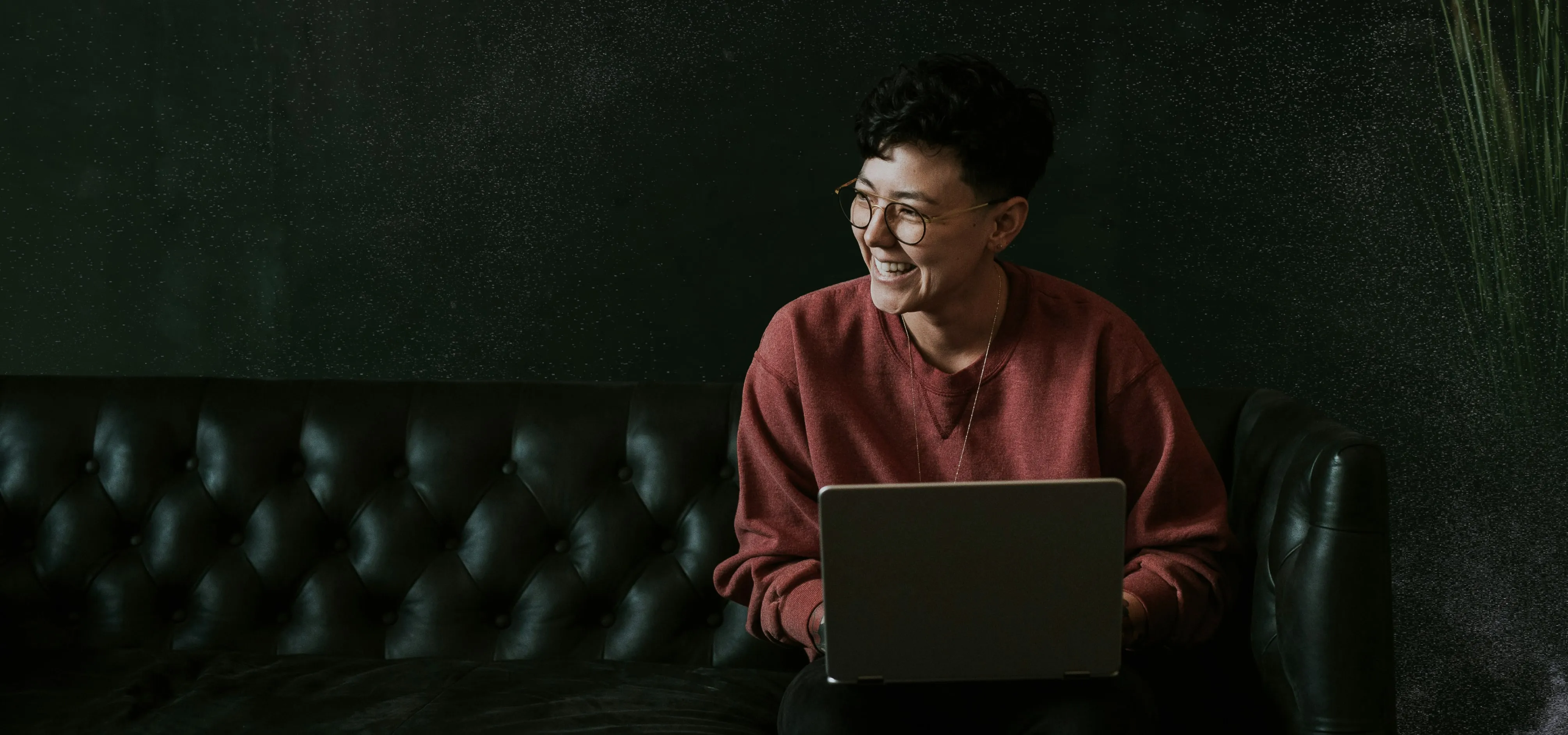 woman working on a laptop